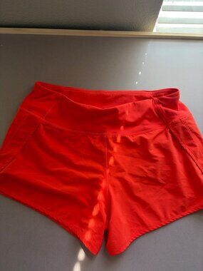 CRZ Yoga Womens High-Waisted Red Athletic Shorts Size S
